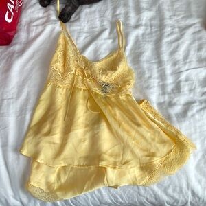 Victoria's Secret Satin Lace Short Cami Set
